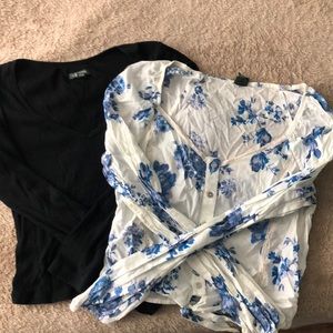 2 Medium Size Wild Fable Long Sleeve Crop Top